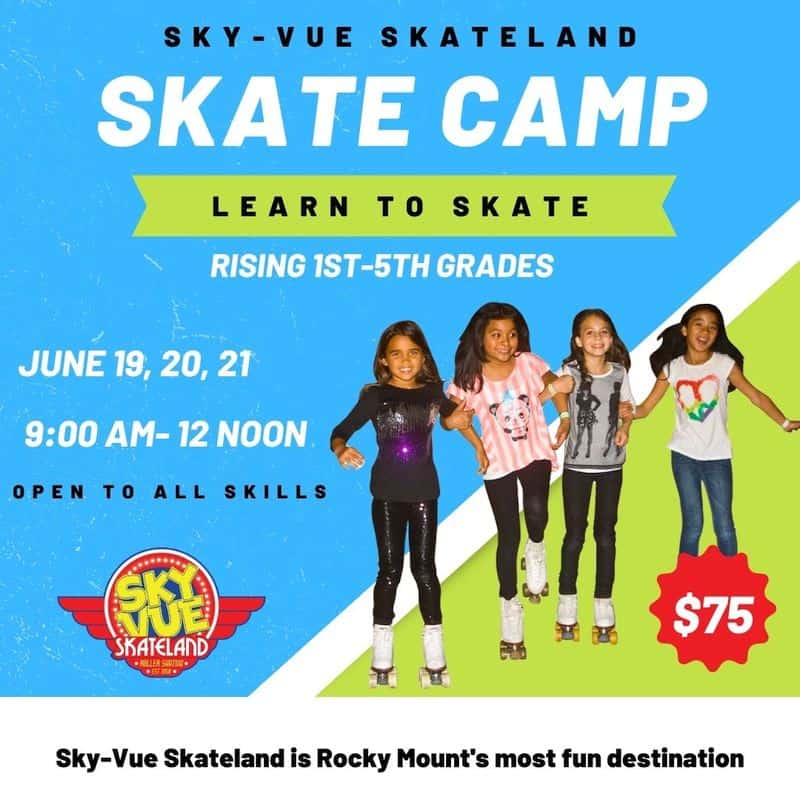 Learn to skate at our Summer Skate Camp. Sky-Vue Skateland is Rocky Mount's most fun destination.