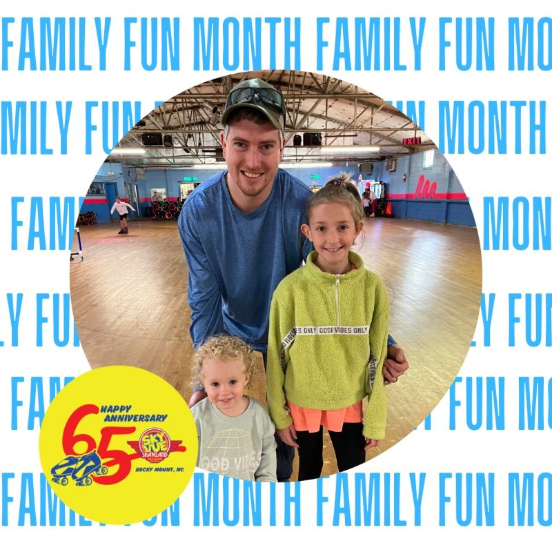 Family fun Month at Sky-Vue Skateleland in Rocky Mount. Celebrating 65th Anniversary!