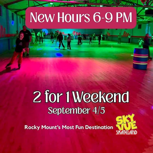 2 for 1 weekend September 5 & 6