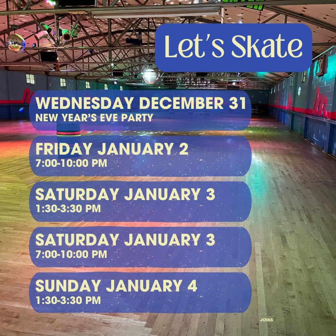 January Skate Schedule