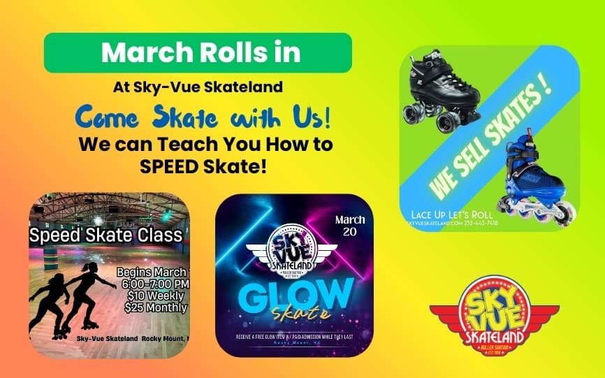 March Events at Sky-Vue Skateland