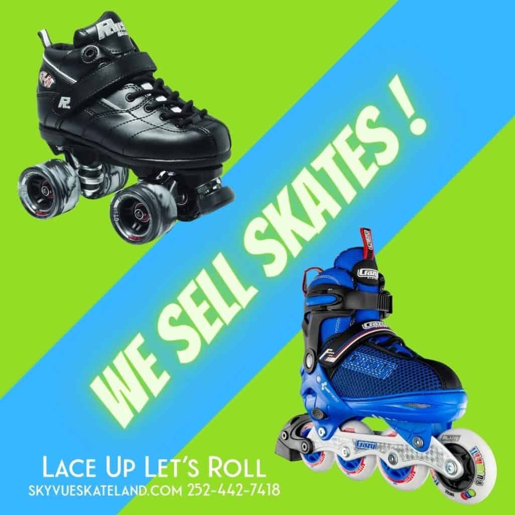roller skates with title "We Sell Skates"