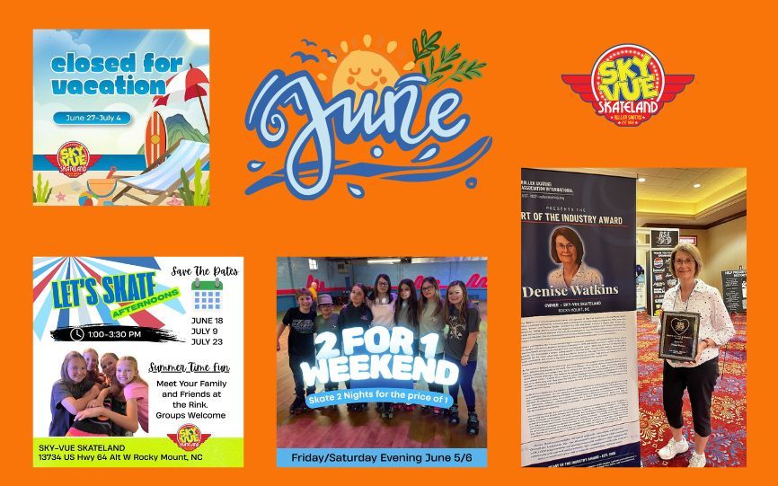 June Kid-Friendly Events at Sky-Vue Skateland in Rocky Mount, NC